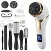 Electric Foot Callus Remover, Rechargeable Electric Callus Remover with 3 Rollers and 2 Speeds, Callus Removal and Dead Skin Color White