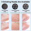 Electric Foot Callus Remover, Rechargeable Electric Callus Remover with 3 Rollers and 2 Speeds, Callus Removal and Dead Skin Color White