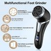 Electric Foot Callus Remover, Rechargeable Electric Callus Remover with 3 Rollers and 2 Speeds, Callus Removal and Dead Skin Color Black