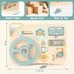 Montessori Activity Board , Wooden Sensory Board with 10 Fine Motor Skills Activity Board, Travel Toys for Boys and Girls