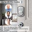 Smart Fingerprint Keyless Entry Door Lock with Keypad Smart Deadbolt Lock for Front Door with Door Lock Easy Installation (Color Silver)