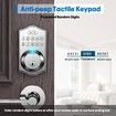 Smart Fingerprint Keyless Entry Door Lock with Keypad Smart Deadbolt Lock for Front Door with Door Lock Easy Installation (Color Silver)