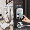 Smart Fingerprint Keyless Entry Door Lock with Keypad Smart Deadbolt Lock for Front Door with Door Lock Easy Installation (Color Silver)