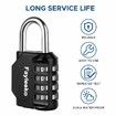 2PACK Combination Lock, 4 Digit Padlock for School Gym Sports Locker, Fence, Toolbox, Case, Hasp Cabinet Storage 32mmSHACKLE Black