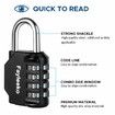 2PACK Combination Lock, 4 Digit Padlock for School Gym Sports Locker, Fence, Toolbox, Case, Hasp Cabinet Storage 32mmSHACKLE Black