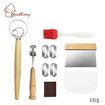Bread Making Tools and Supplies Set,Danish Dough Whisk, Bread Lame, Bench Scraper - Dough Hook with Bread Scraper, Lame Bread Tool, Blades