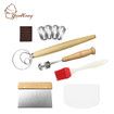 Bread Making Tools and Supplies Set,Danish Dough Whisk, Bread Lame, Bench Scraper - Dough Hook with Bread Scraper, Lame Bread Tool, Blades