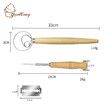 Bread Making Tools and Supplies Set,Danish Dough Whisk, Bread Lame, Bench Scraper - Dough Hook with Bread Scraper, Lame Bread Tool, Blades