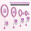 (Purple)32 Detachable Knots-2 in 1 Abdomen Fitness Massage Non Fall Smart Hooola Hoop with Auto Spinning Ball,Weighted Exercise Hoop Plus Size