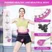 (Purple)32 Detachable Knots-2 in 1 Abdomen Fitness Massage Non Fall Smart Hooola Hoop with Auto Spinning Ball,Weighted Exercise Hoop Plus Size