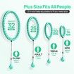 (Green)32 Detachable Knots-2 in 1 Abdomen Fitness Massage Non Fall Smart Hooola Hoop with Auto Spinning Ball,Weighted Exercise Hoop Plus Size