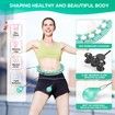 (Green)32 Detachable Knots-2 in 1 Abdomen Fitness Massage Non Fall Smart Hooola Hoop with Auto Spinning Ball,Weighted Exercise Hoop Plus Size