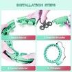 (Green)32 Detachable Knots-2 in 1 Abdomen Fitness Massage Non Fall Smart Hooola Hoop with Auto Spinning Ball,Weighted Exercise Hoop Plus Size