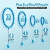 (Blue)32 Detachable Knots-2 in 1 Abdomen Fitness Massage Non Fall Smart Hooola Hoop with Auto Spinning Ball,Weighted Exercise Hoop Plus Size