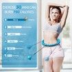 (Blue)32 Detachable Knots-2 in 1 Abdomen Fitness Massage Non Fall Smart Hooola Hoop with Auto Spinning Ball,Weighted Exercise Hoop Plus Size