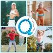 (Blue)32 Detachable Knots-2 in 1 Abdomen Fitness Massage Non Fall Smart Hooola Hoop with Auto Spinning Ball,Weighted Exercise Hoop Plus Size