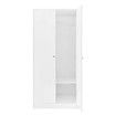 White Storage Wardrobe Cupboard 2 Door Clothes Garment Corner Tall Cabinet Organiser Bedroom Furniture Armoires Freestanding Shelves Closet Unit