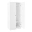 White Storage Wardrobe Cupboard 2 Door Clothes Garment Corner Tall Cabinet Organiser Bedroom Furniture Armoires Freestanding Shelves Closet Unit