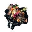 20 Sheets Flower Wrapping Paper - Waterproof Floral Bouquet Wrapping Paper,Florist Supplies Packaging Paper for Wedding Birthday Gift DIY (Dark Black)