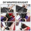 20 Sheets Flower Wrapping Paper - Waterproof Floral Bouquet Wrapping Paper,Florist Supplies Packaging Paper for Wedding Birthday Gift DIY (Black)