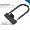Bicycle Lock U Lock Heavy Duty 4 Digit Combination Password Waterproof Shackle Keyless Bike Security Home School Travel Anti Theft