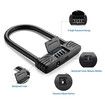 Bicycle Lock U Lock Heavy Duty 4 Digit Combination Password Waterproof Shackle Keyless Bike Security Home School Travel Anti Theft