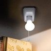 8Pcs Led Wall Light Bulb with Pull Chain Portable LED Bulb Night Light Battery Operated Self Adhesive Wall Mount Light Good for Outdoor Cabinet Bedroom