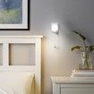 8Pcs Led Wall Light Bulb with Pull Chain Portable LED Bulb Night Light Battery Operated Self Adhesive Wall Mount Light Good for Outdoor Cabinet Bedroom