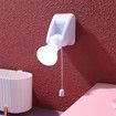 8Pcs Led Wall Light Bulb with Pull Chain Portable LED Bulb Night Light Battery Operated Self Adhesive Wall Mount Light Good for Outdoor Cabinet Bedroom