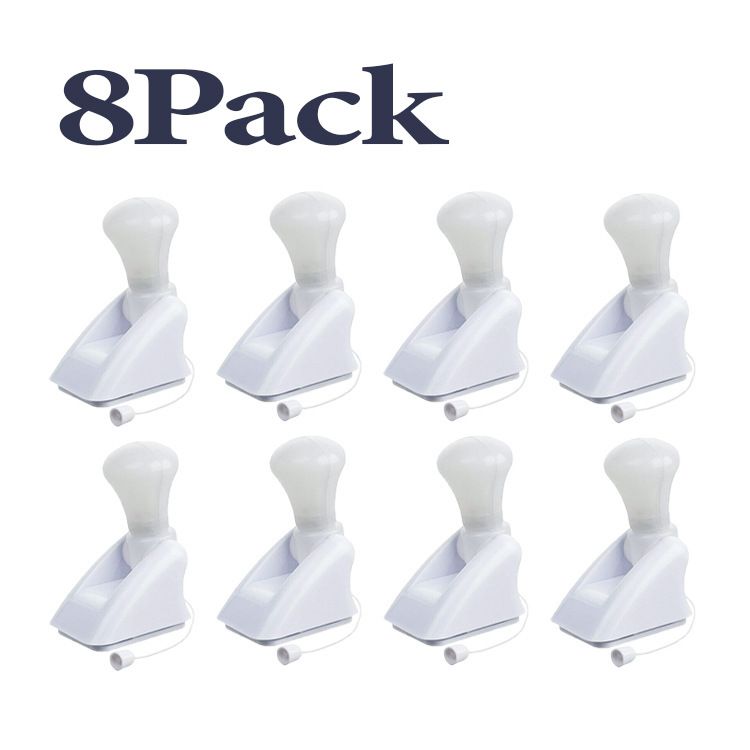 8Pcs Led Wall Light Bulb with Pull Chain Portable LED Bulb Night Light Battery Operated Self Adhesive Wall Mount Light Good for Outdoor Cabinet Bedroom