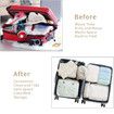 Set of 7 Luggage Cubes for Travel, Travel Luggage Organizer Bags, Suitcase Organizer Bags with Different Travel Accessories Bags for Men and Women,Beige