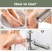 Foot File Foot Scrubber Pedicure,Callus Remover for Feet Professional Grater Rasp Foot Scraper Corns Callous Removers Cracked Dead Skin Remover for Dry and Wet Feet (Grey)