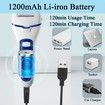 Callus Remover for Feet,13-in-1 Professional Pedicure Tools Foot Care Kit,Foot Scrubber Electric Feet File Pedi for Hard Cracked Dry Dead Skin,3 Rollers,2 Speed,Battery Display (Blue)