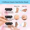 Callus Remover for Feet,13-in-1 Professional Pedicure Tools Foot Care Kit,Foot Scrubber Electric Feet File Pedi for Hard Cracked Dry Dead Skin,3 Rollers,2 Speed,Battery Display (Black)