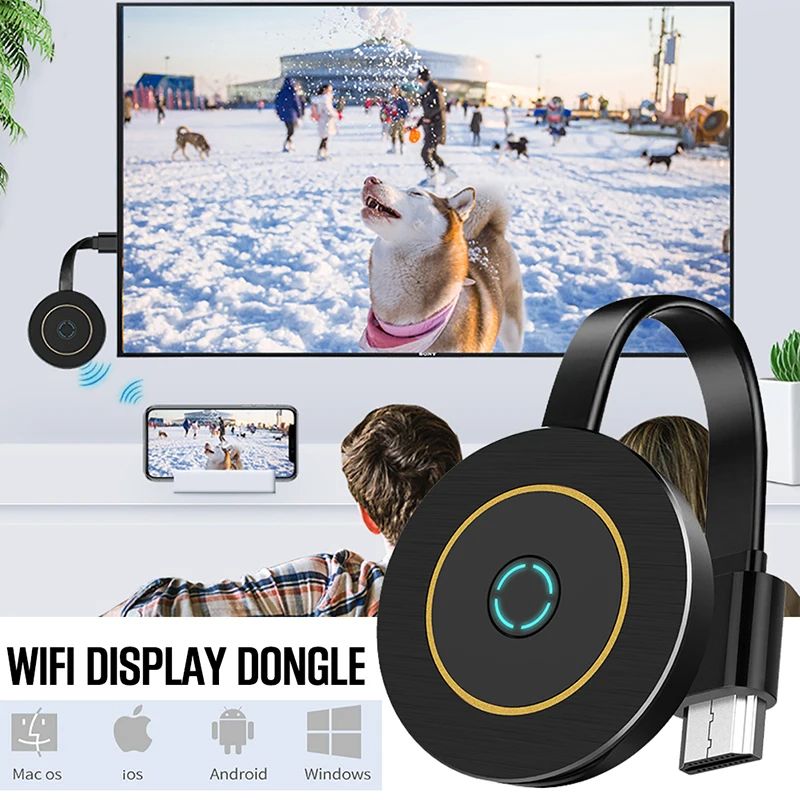 2.4G 5G Wireless HDMI-compatible Display Dongle for TV 4K WiFi Streaming Device Video Receiver Screen Mirroring