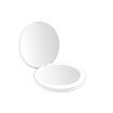 LED Lighted Travel Makeup Mirror, Daylight Compact Portable Large Lighted Folding Mirror 5 Inch Wide ,White