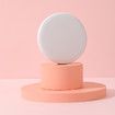LED Lighted Travel Makeup Mirror, Daylight Compact Portable Large Lighted Folding Mirror 5 Inch Wide ,White