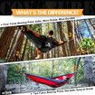 Camping Hammock,Lightweight Double Hammock,Hold Up to 772lbs,Portable Hammocks for Indoor,Outdoor,Hiking,Camping,Backpacking,Travel,Backyard,Beach Black