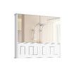 Bathroom Mirror Cabinet Shaver Medicine Shaving Wall Storage Organiser Bath Cupboard Toilet Organizer Furniture Shelves with 4 Doors White