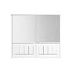 Bathroom Mirror Cabinet Shaver Medicine Shaving Wall Storage Organiser Bath Cupboard Toilet Organizer Furniture Shelves with 4 Doors White