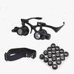 Headband Magnifier with LED Light for Jewelry Watch Electronics Repair Magnifying Glass with 8 Interchangeable Lenses: 2.5X/ 4X/ 6X/ 8X/ 10x/ 15x/ 20x/ 25x