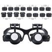 Headband Magnifier with LED Light for Jewelry Watch Electronics Repair Magnifying Glass with 8 Interchangeable Lenses: 2.5X/ 4X/ 6X/ 8X/ 10x/ 15x/ 20x/ 25x