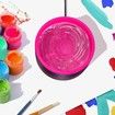 Electric Maker Up Brush Cleaner Rinse Cup,USB Brush Cleaning Washer Rinser for Makerup Brush Acrylic,Watercolor,Oil,Gouache (Red)