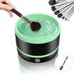 Electric Maker Up Brush Cleaner Rinse Cup,USB Brush Cleaning Washer Rinser for Makerup Brush,Acrylic,Watercolor,Oil,Gouache (Green)