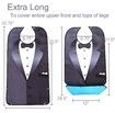 Bibs for Eating, Washable and Waterproof Bibs for Elderly Men 34 X 17.5 Inch Clothing Protectors for Men Seniors , Bow Tie