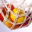Hanging Fruit Hammock with Hooks, Hanging Fruit Basket Under the Kitchen Cabinet for Storing Fruits Kitchen Decor(Oval)