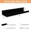 Black Acrylic Shelves for Storage,15" Floating Shelves Wall Mounted for Kids Bookshelf/Display Ledge Shelves for Bedroom,Living Room,Bathroom,Kitchen,Set of 6