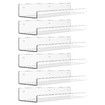 Clear Acrylic Shelves for Storage,15" Floating Shelves Wall Mounted for Kids Bookshelf/Display Ledge Shelves for Bedroom,Living Room,Bathroom,Kitchen,Set of 6