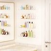Clear Acrylic Shelves for Storage,15" Floating Shelves Wall Mounted for Kids Bookshelf/Display Ledge Shelves for Bedroom,Living Room,Bathroom,Kitchen,Set of 6