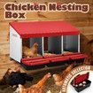 3 Hole Chicken Nesting Box Roll Away Hen Chook Laying Nest Boxes House Coop Roost Perch Poultry Egg Brooder Galvanised Steel Plastic Lid Vents